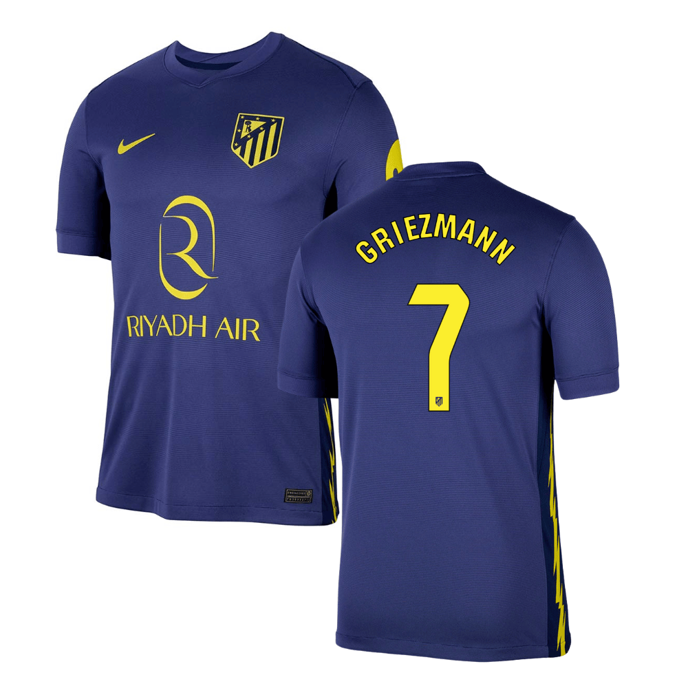 Antoine Griezmann 7 Atletico de Madrid 2025-26 Away Match Jersey - Navy
