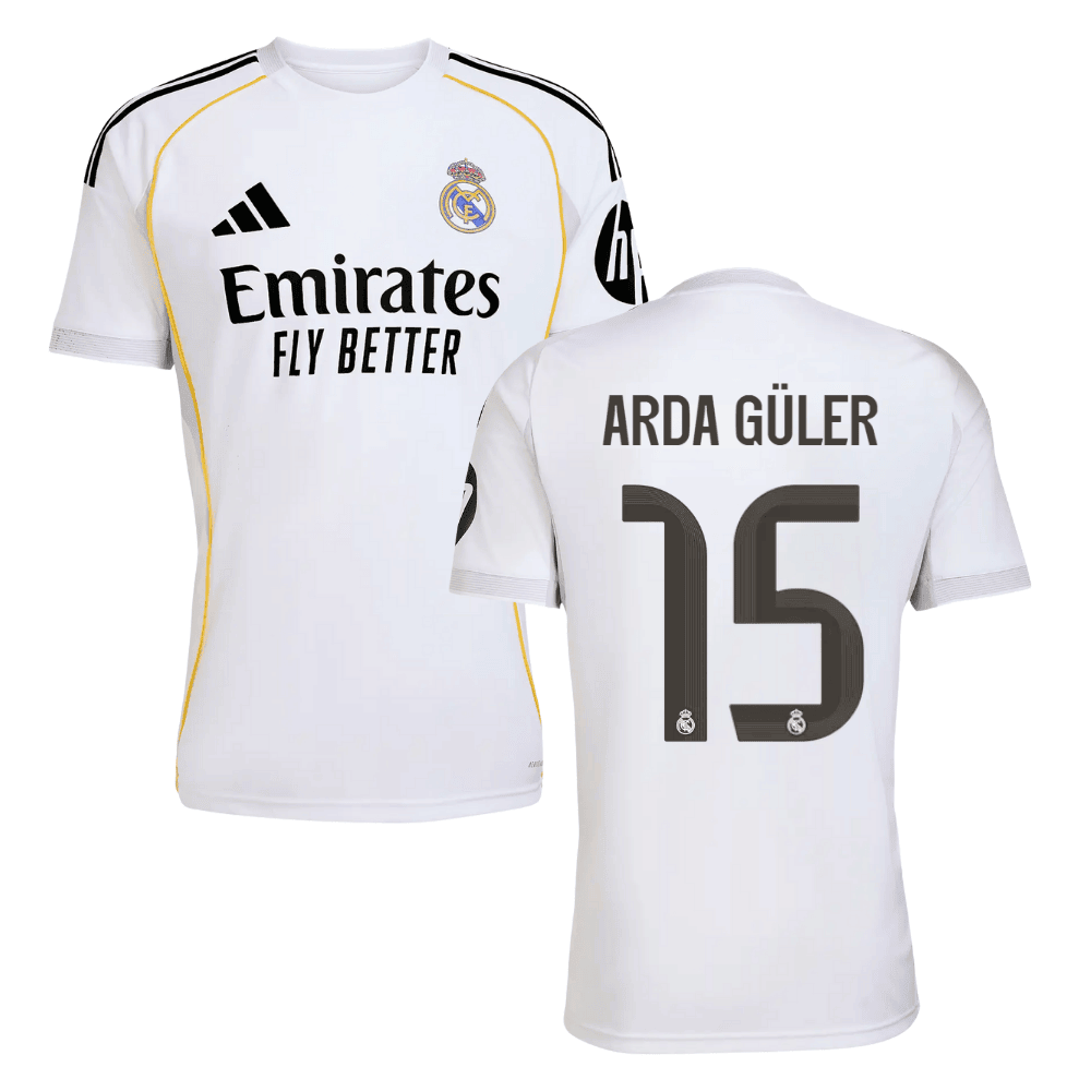 Arda Gler 15 Real Madrid 2025/26 Home Men Jersey - White