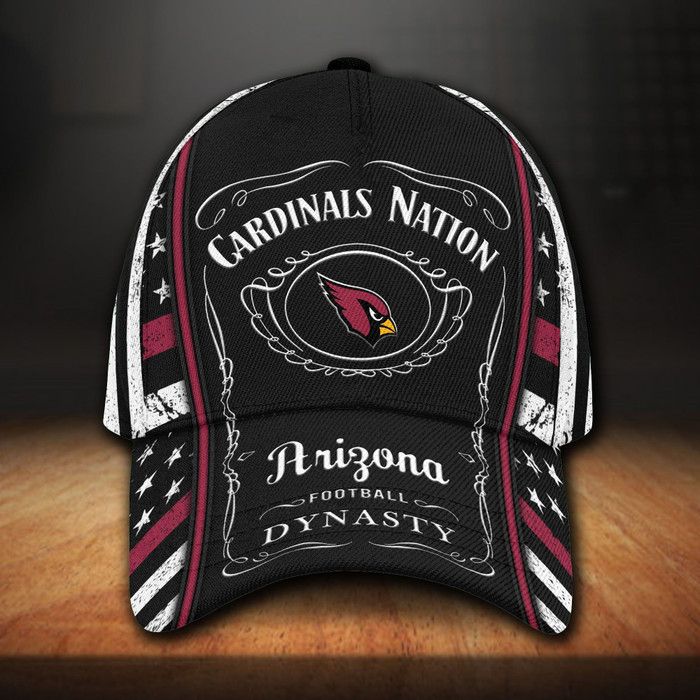 Arizona Cardinals And Jack Daniel 3D BaseBall Cap CNI612