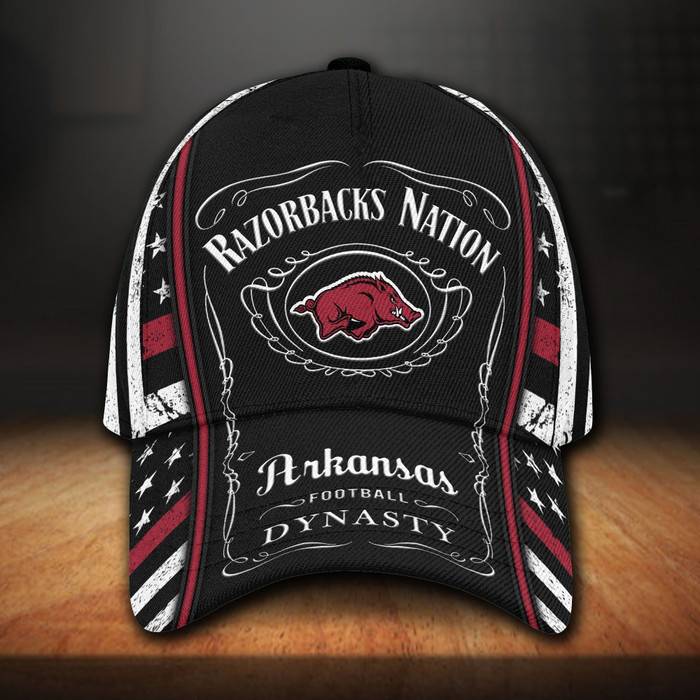 Arkansas Razorbacks And Jack Daniel 3D BaseBall Cap CNI941