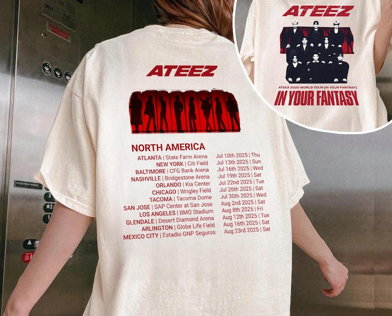 Ateez 2025 World Tour In Fantasy Shirt, Ateez Golden Hour Part 2 Shirt