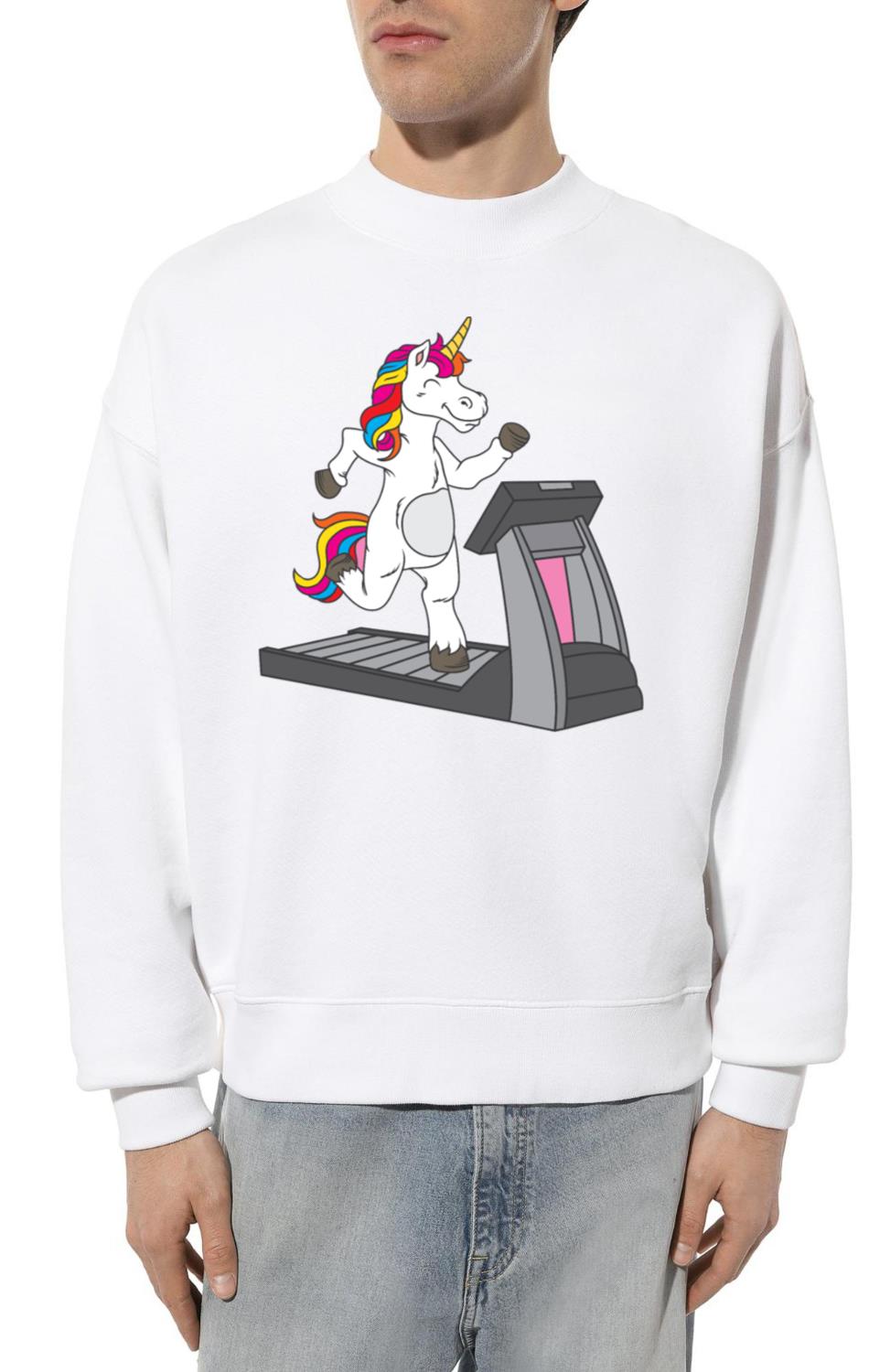 Athletic Unicorn on Treadmill - Motivating Fitness - Unisex Sweatshirt