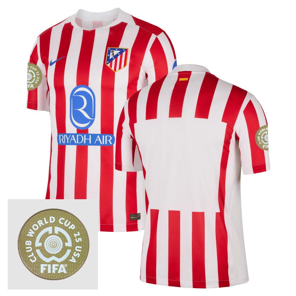Atltico de Madrid 2025/26 FIFA Club World Cup 25 USA Patch Home Men Jersey - White/Red