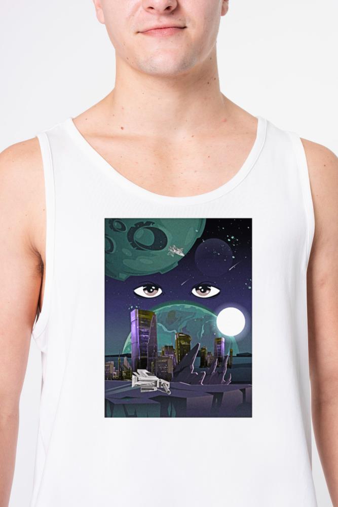 Atom Punk Aesthetic Vaporwave Anime Manga Eyes - Unisex Tank Top
