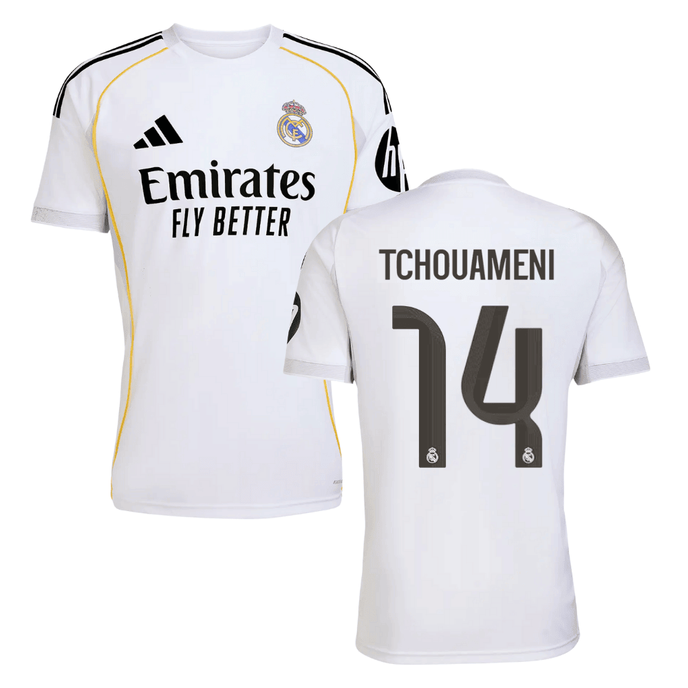Aurlien Tchouamni 14 Real Madrid 2025/26 Home Men Jersey - White