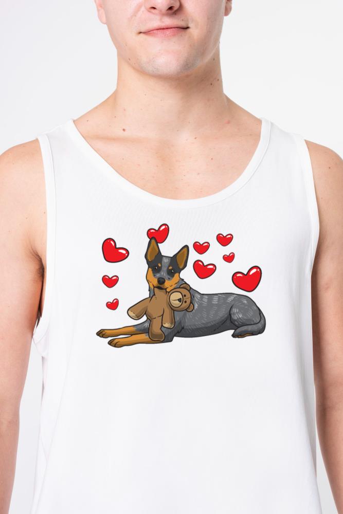 Australian Cattle Dog Dog With Stuffed Animal And - Unisex Tank Top