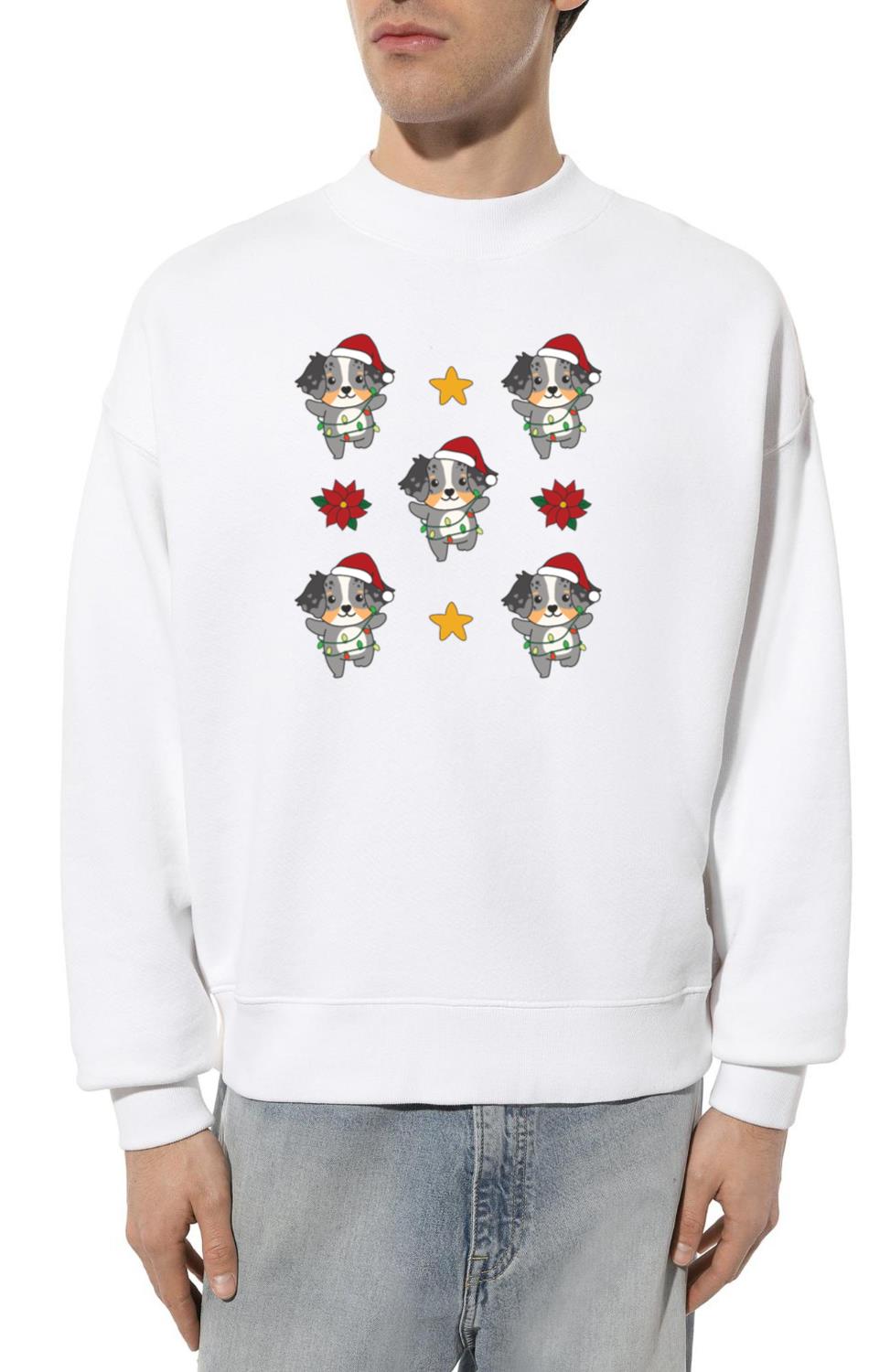 Australian Shepherd Christmas Winter Animals_1 - Unisex Sweatshirt