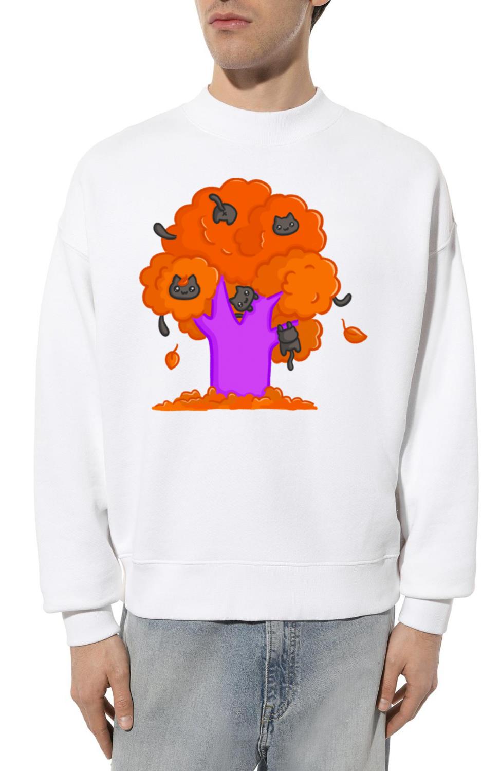 Autumn Cats Cute Kawaii Cats - Unisex Sweatshirt