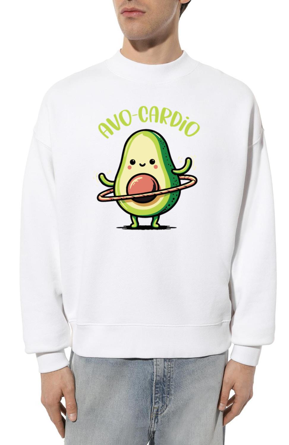 Avo-Cardio Avocado Hula Hoop Fitness - Unisex Sweatshirt