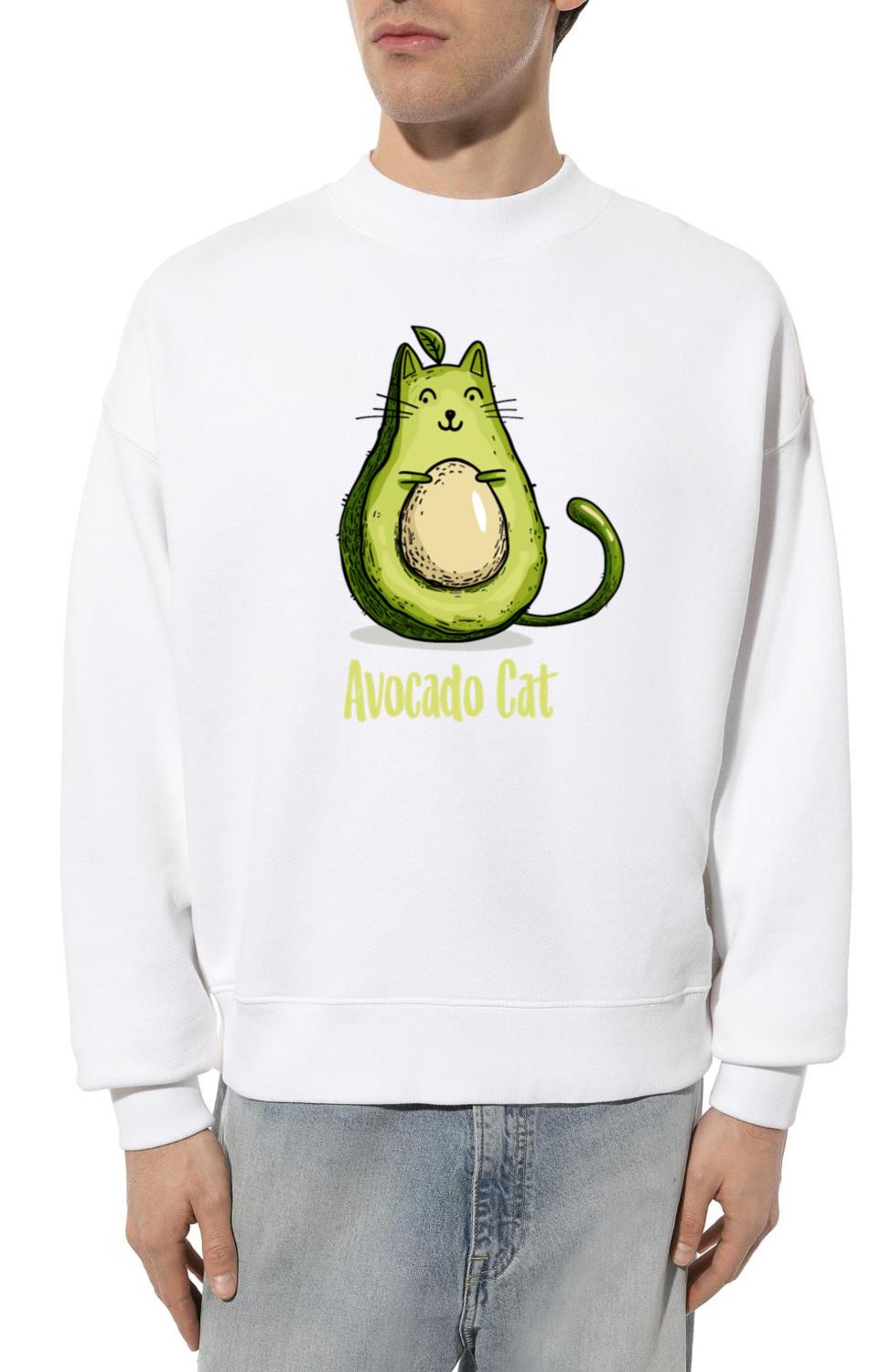 Avocado Cat Cats Vegetarian Vegan Gift - Unisex Sweatshirt