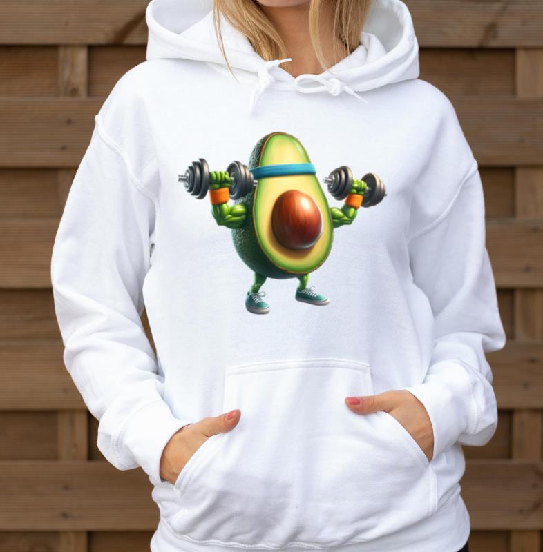 Avocado Fitness_ Pumping Green Power_1 - Unisex Hoodie