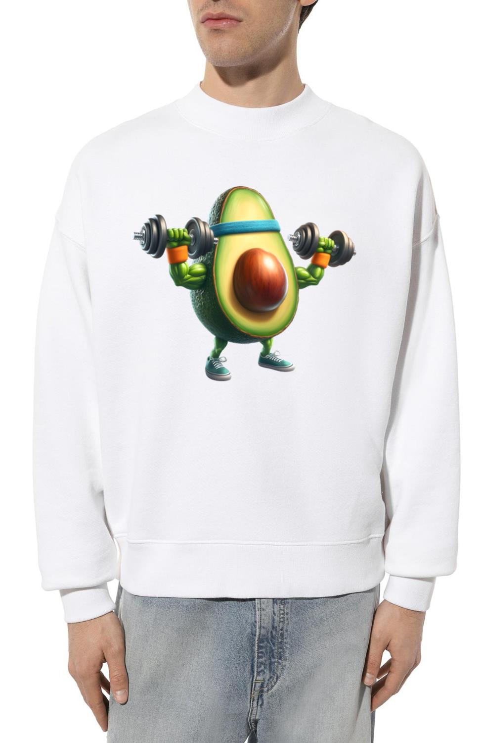 Avocado Fitness_ Pumping Green Power_1 - Unisex Sweatshirt
