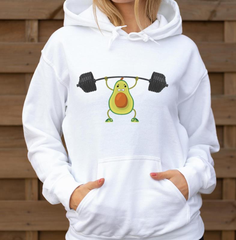 Avocado Gym Workout Vegan Weightlifting Sport Love - Unisex Hoodie
