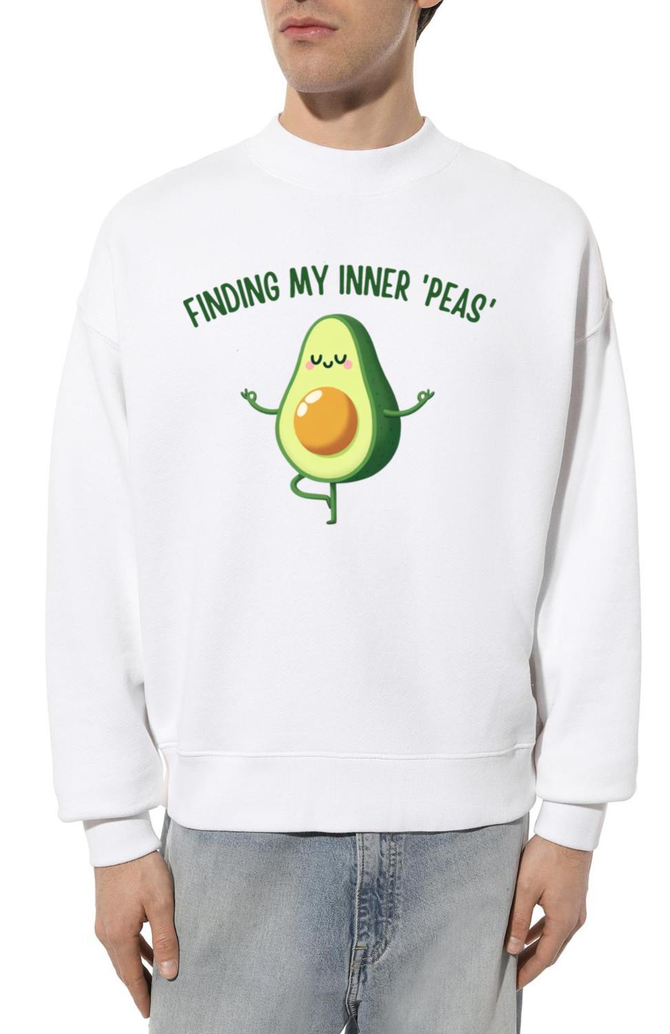 Avocado Yoga - Finding My Inner 'Peas' Design - Unisex Sweatshirt