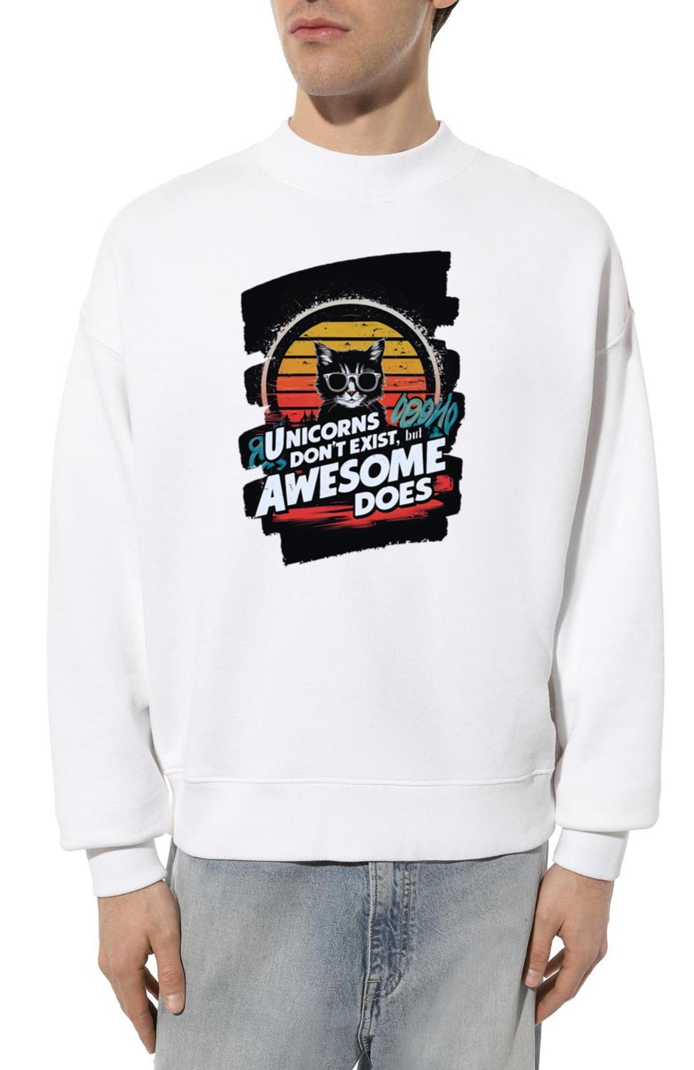 Awesome Cat with sun glasses - Unisex Sweatshirt