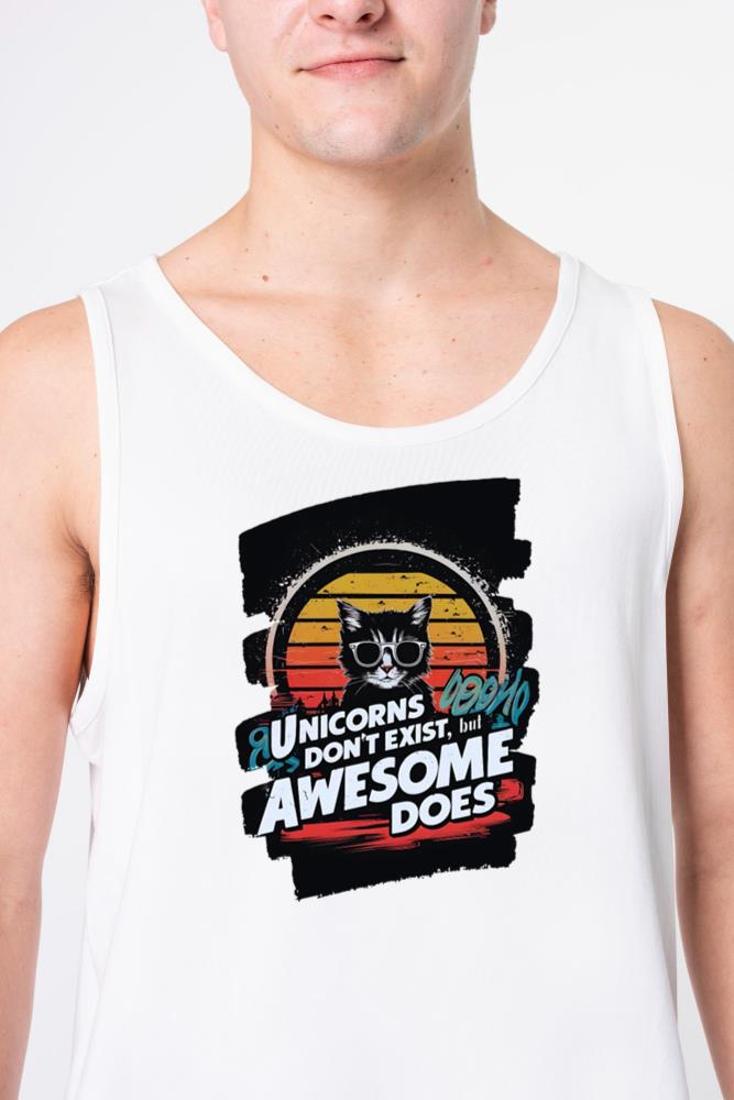 Awesome Cat with sun glasses - Unisex Tank Top