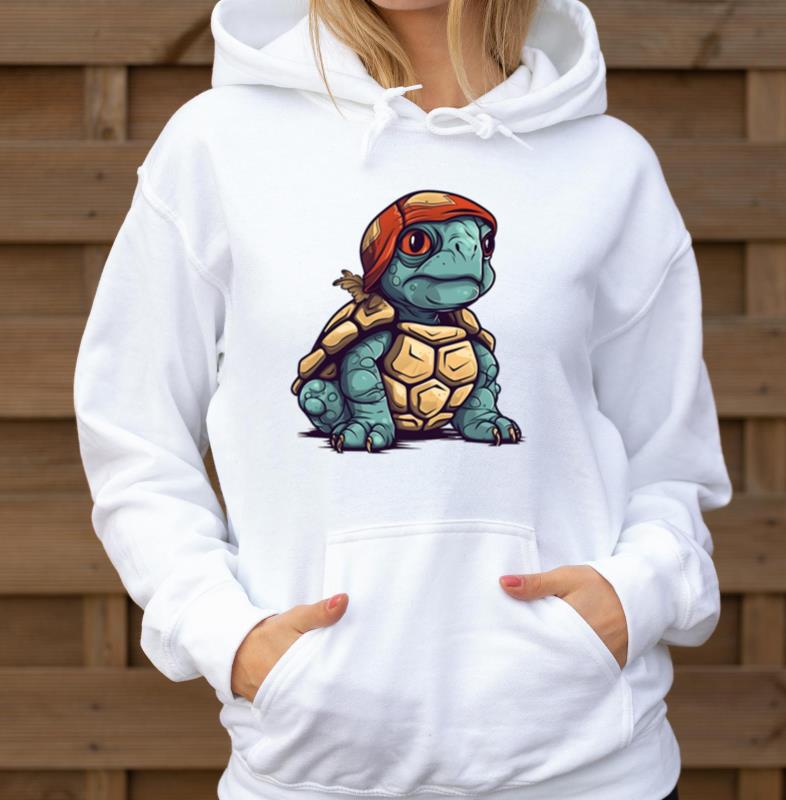 Awesome Cool Baby Turtle Adorable Animal Graphic - Unisex Hoodie