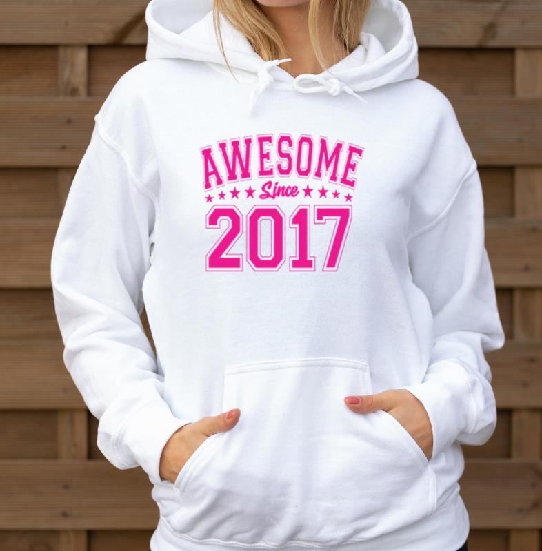 Awesome Since 2017 Birthday 2017 Vintage 2017_1 - Unisex Hoodie