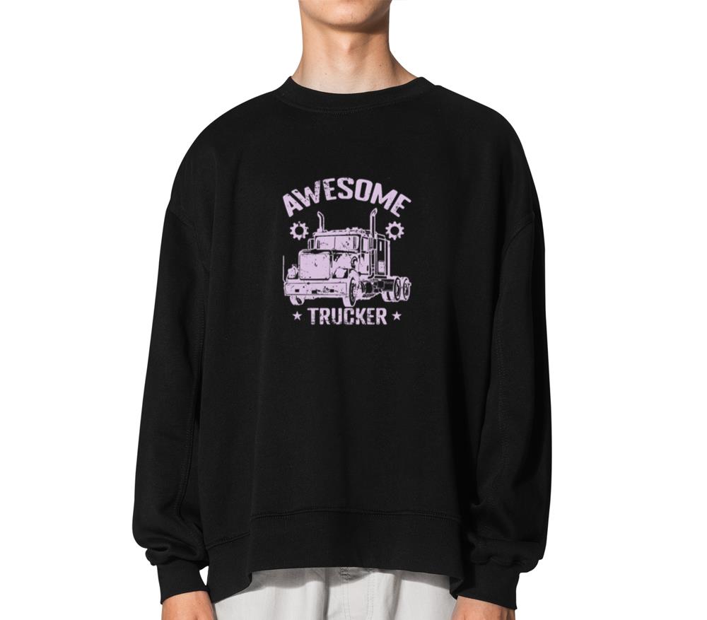 Awesome Trucker Occupation Delivery - Unisex Hoodie
