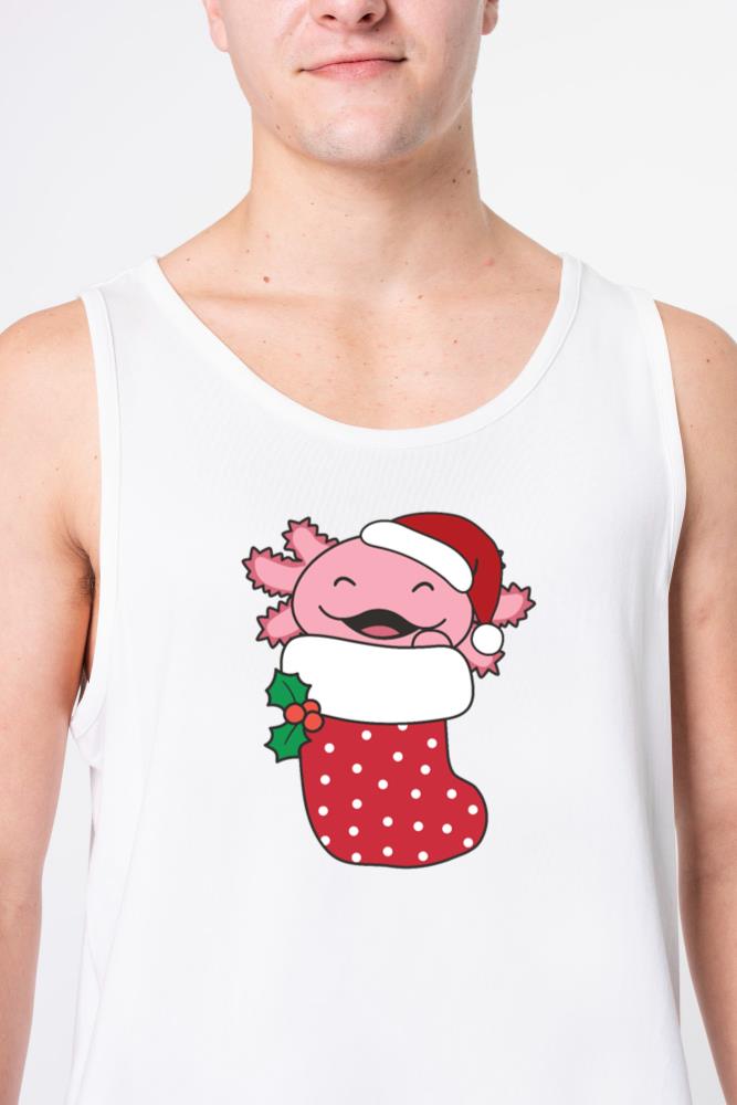Axolotl Christmas Sock Winter Animals Axolotl - Unisex Tank Top