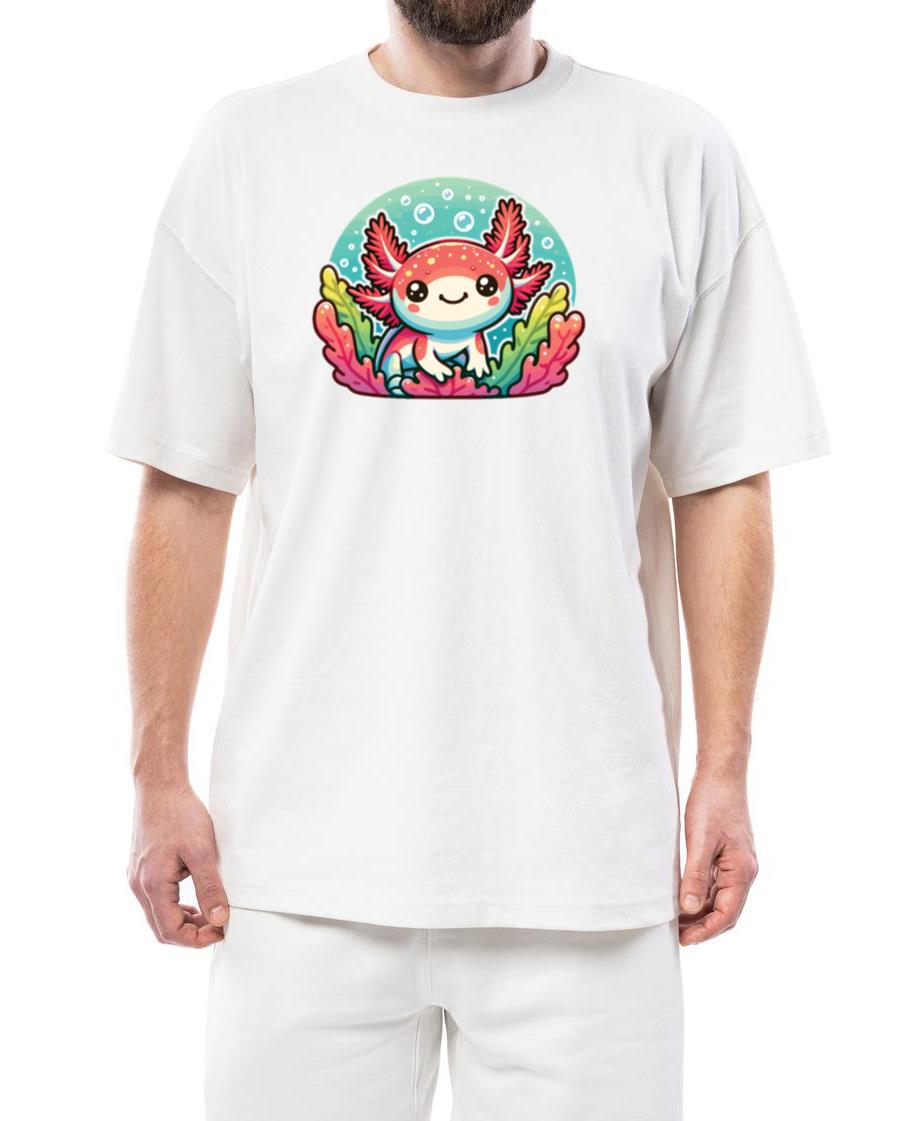 Axolotl Cute Animals Kawaii Anime Funny Axolotl - Unisex Standard T-Shirt