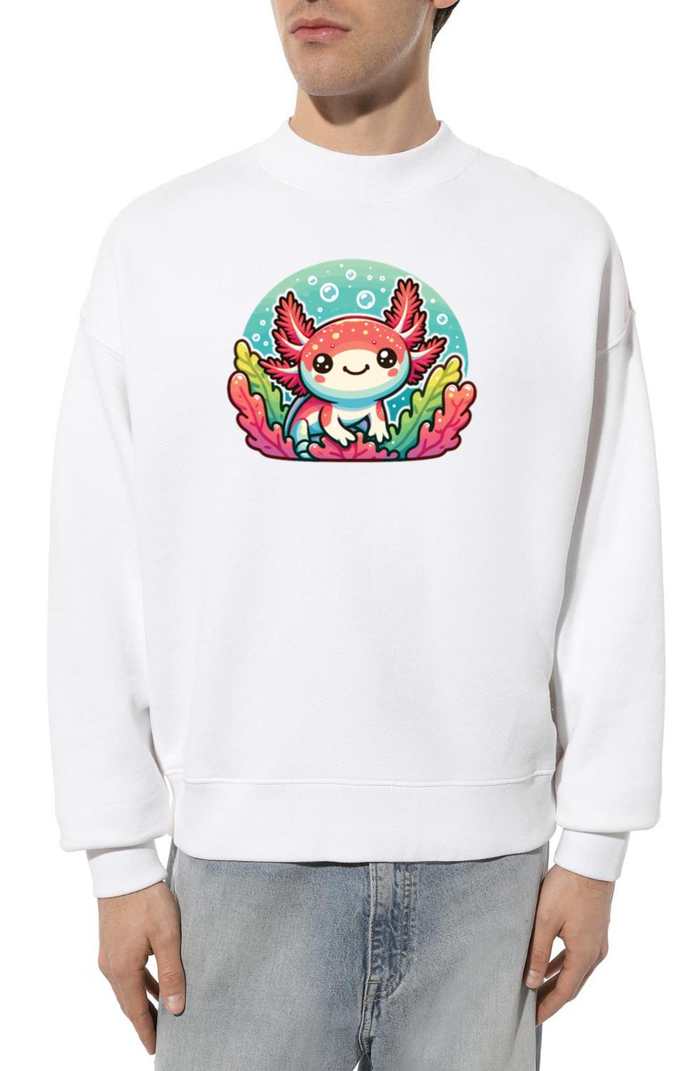 Axolotl Cute Animals Kawaii Anime Funny Axolotl - Unisex Sweatshirt