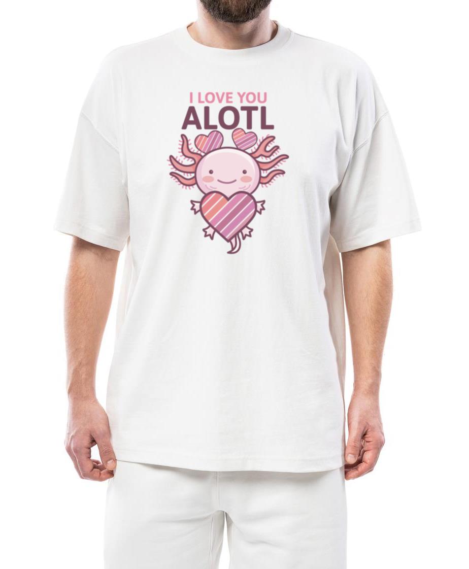 Axolotl Cute I love you alotl Fitted - Unisex Standard T-Shirt