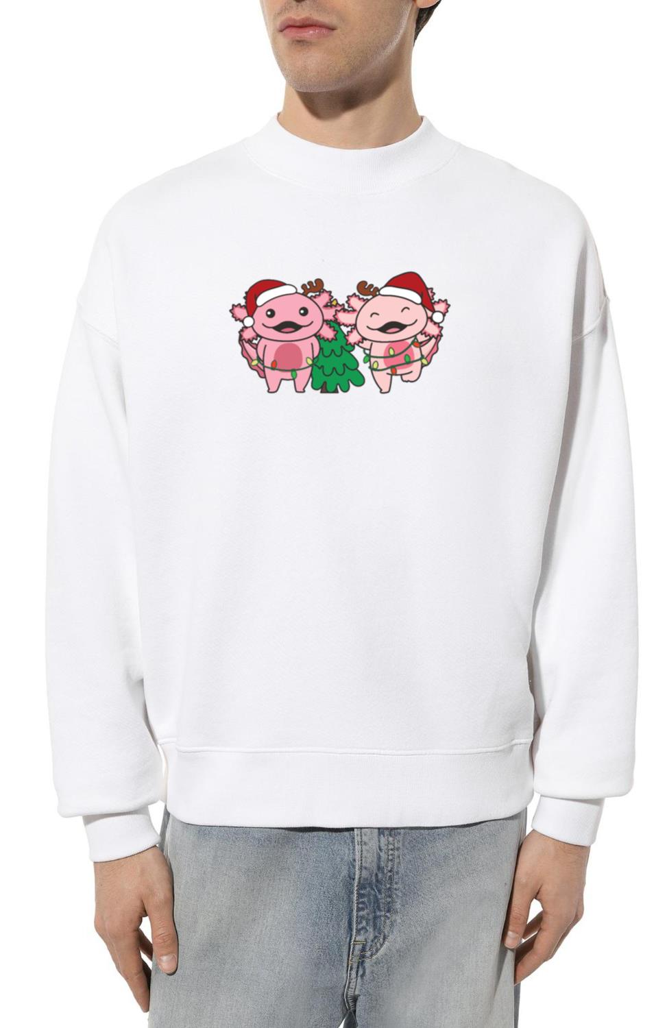 Axolotls Christmas Winter Animals Axolotls - Unisex Sweatshirt