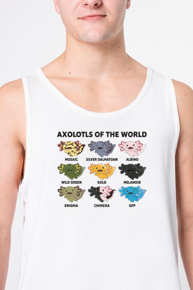Axolotls Of The World Sweet Animals Kawaii Axolotl - Unisex Tank Top