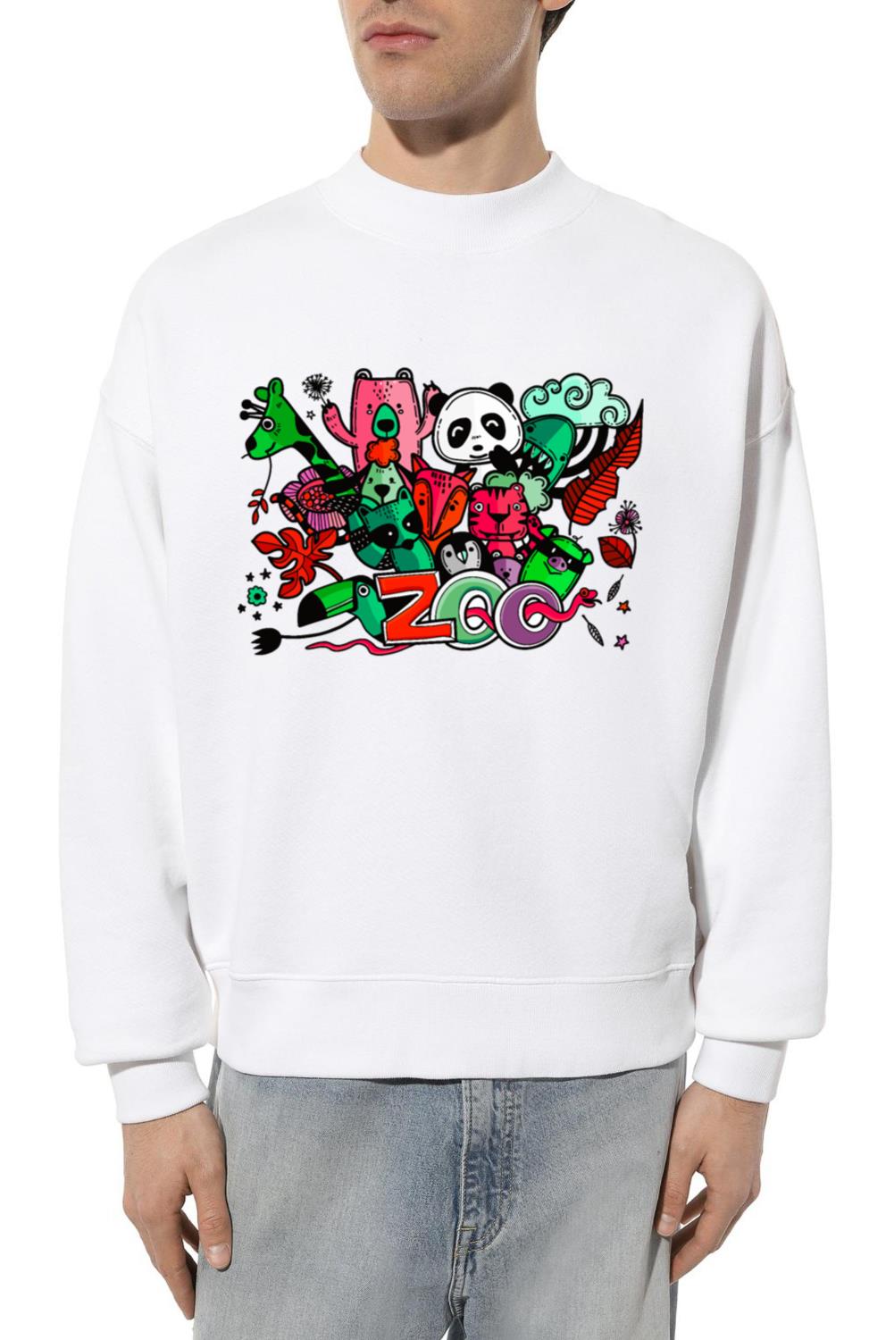 Baby animals of the zoo a wildlife like in jungle - Unisex Sweatshirt