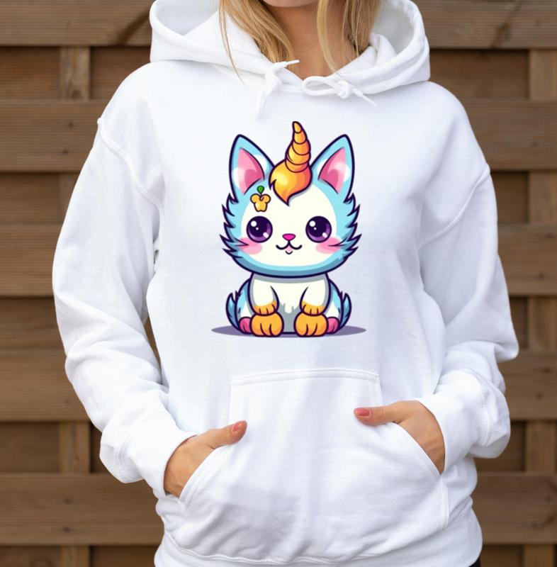 Baby cat unicorn - Unisex Hoodie