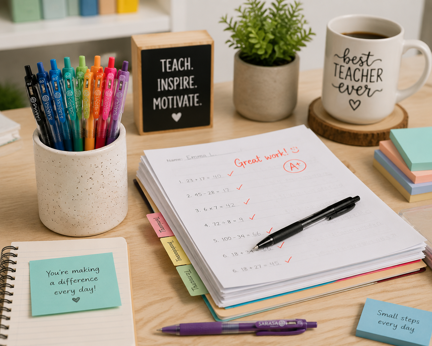 Smooth Retractable Gel Pens for Teacher Grading