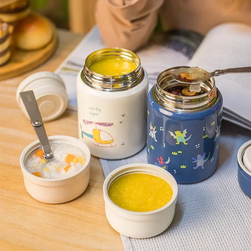 Vacuum-Insulated Thermal Food Jars for Warm Homemade Lunches