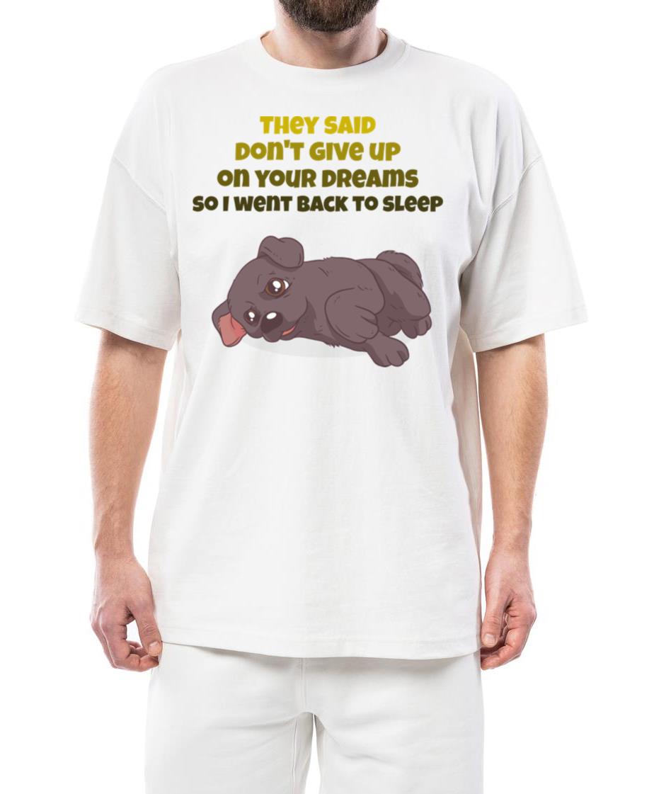 Back To Sleep. Cute Sleepy Dog - Unisex Standard T-Shirt