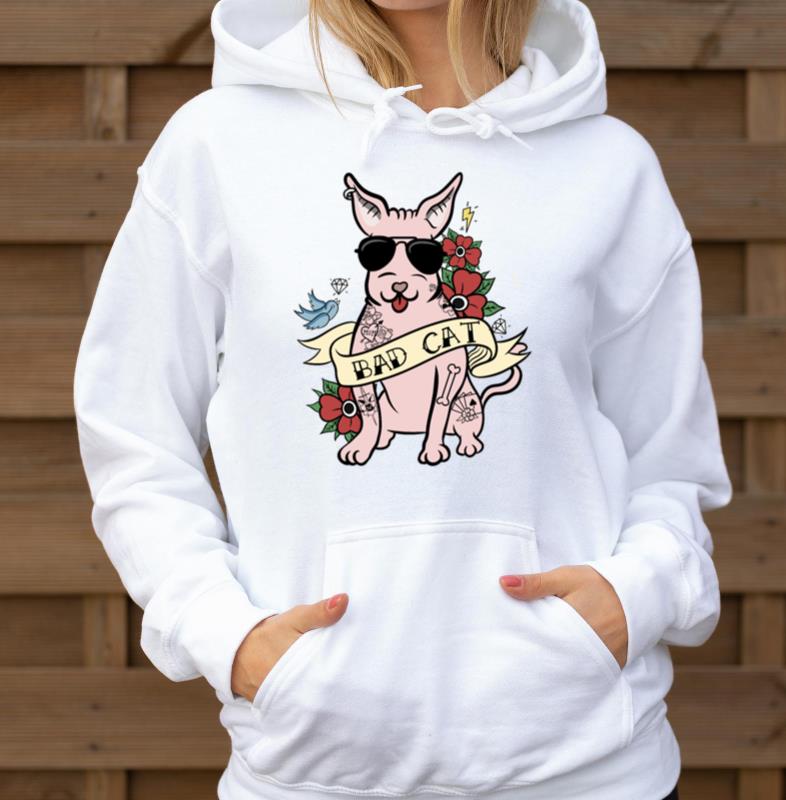 Bad Cat Tattoo Sphynx Cat - Unisex Hoodie