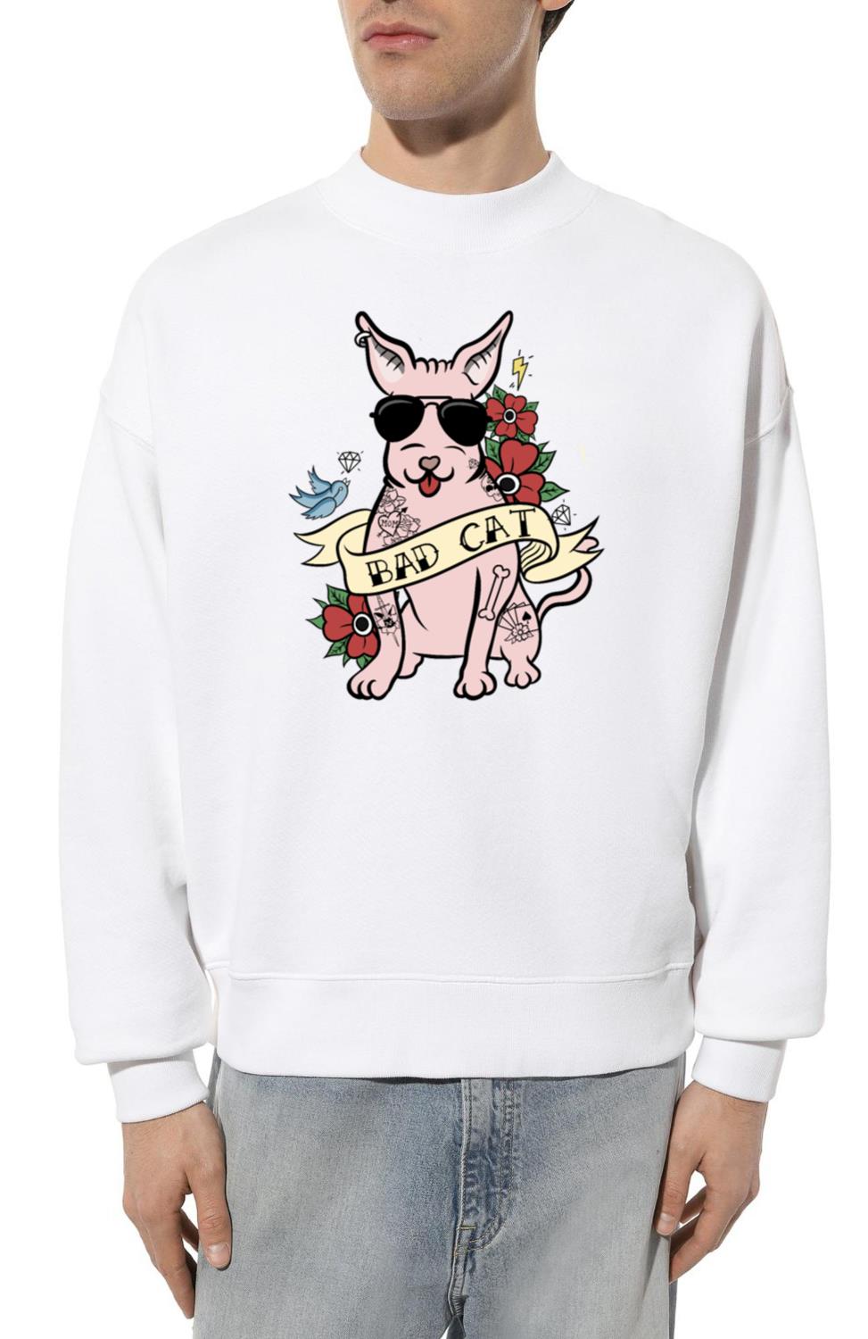 Bad Cat Tattoo Sphynx Cat - Unisex Sweatshirt