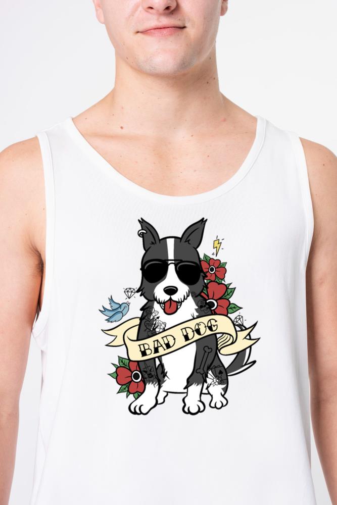 Bad Dog Tattoo Border Collie - Unisex Tank Top
