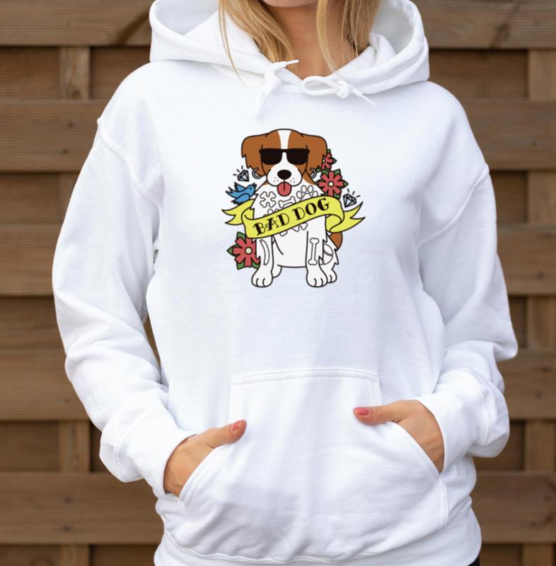 Bad Dog Tattoo Brittany Spaniel - Unisex Hoodie