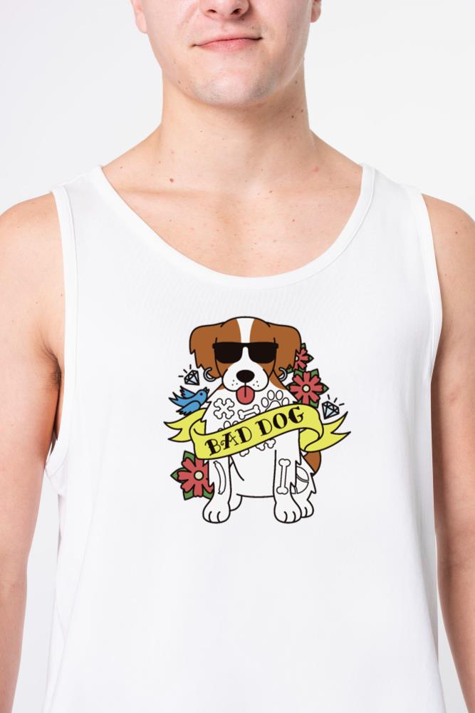 Bad Dog Tattoo Brittany Spaniel - Unisex Tank Top