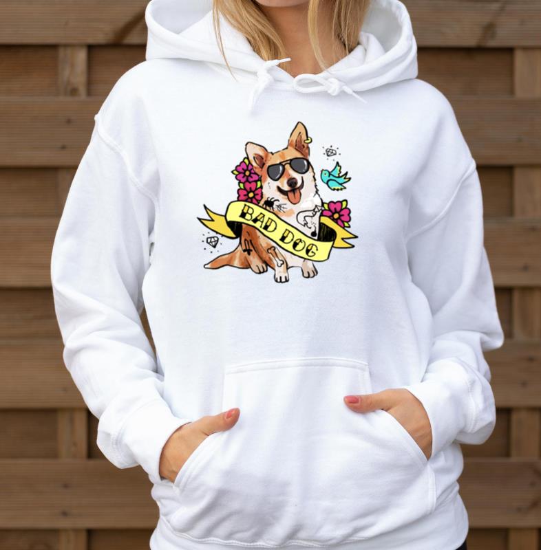 Bad Dog Tattoo Corgi - Unisex Hoodie