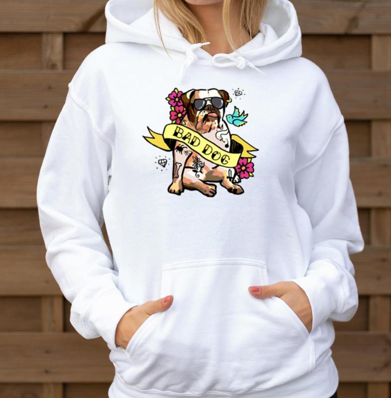 Bad Dog Tattoo English Bulldog - Unisex Hoodie