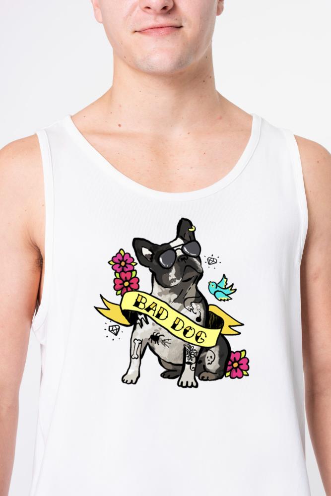 Bad Dog Tattoo French Bulldog - Unisex Tank Top