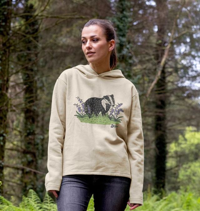 Badger in Bluebells Hoodie 2
