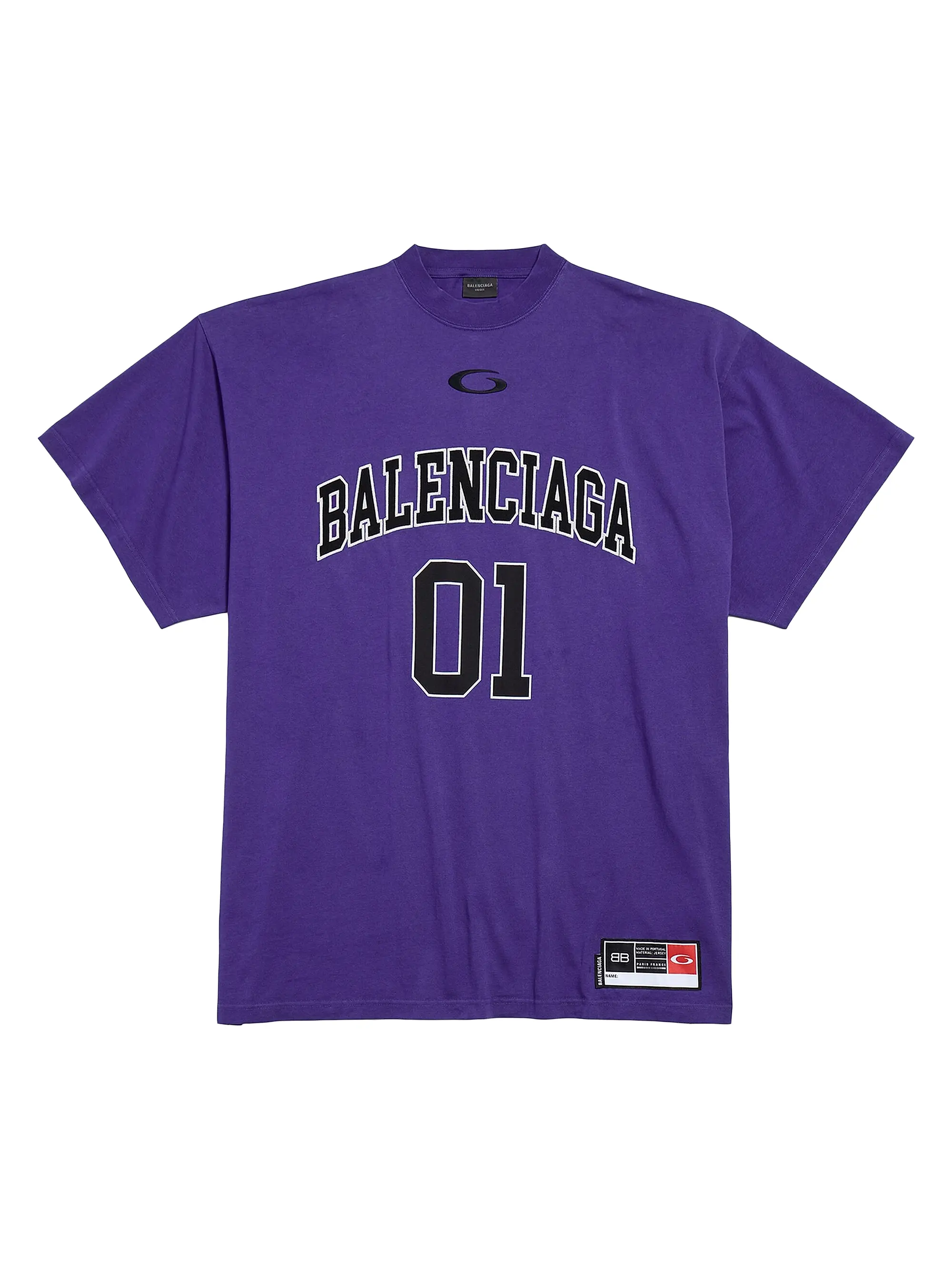 Balenciaga Basketball Series Oversized T-Shirt Deep Purple