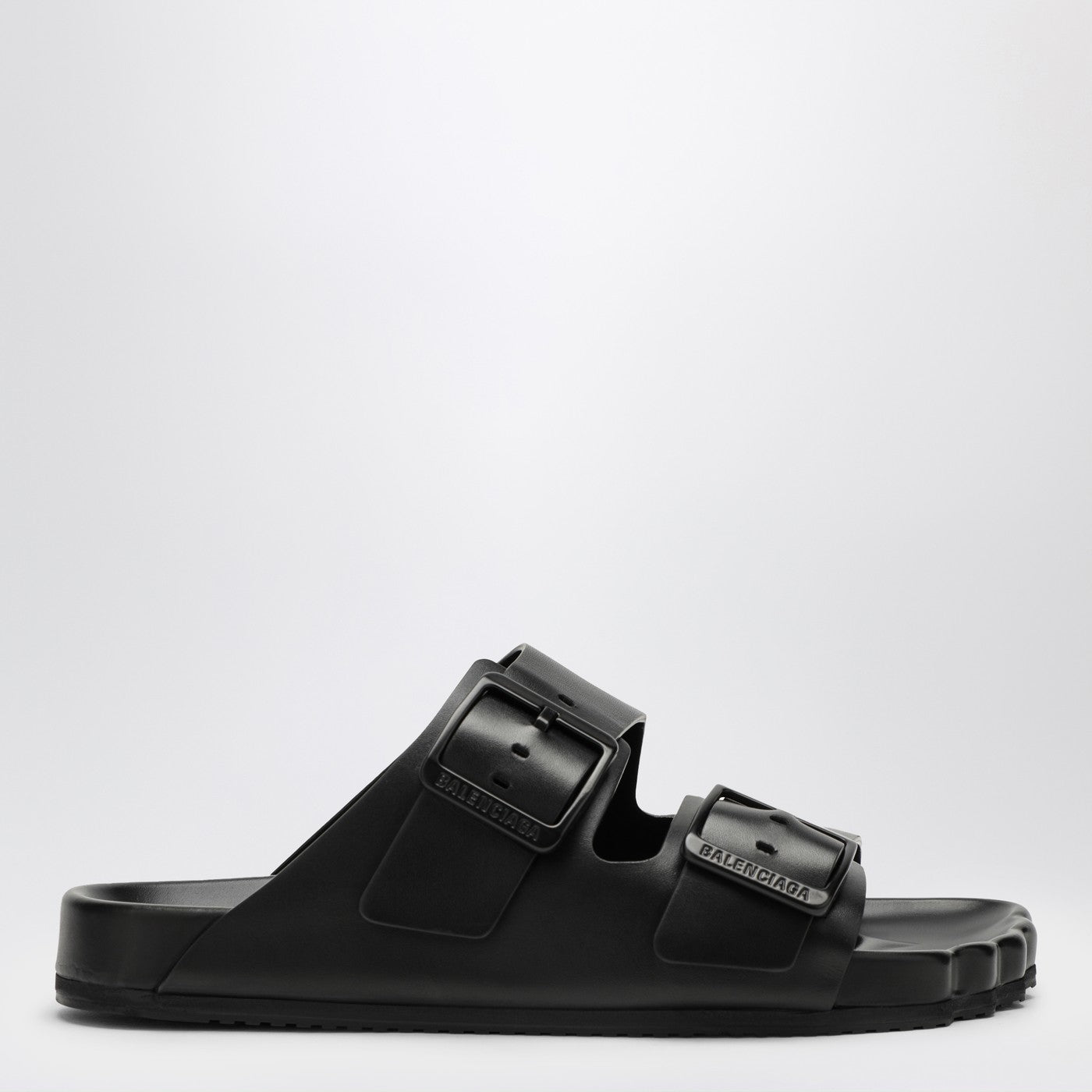 Balenciaga Black Leather Sunday Sandal