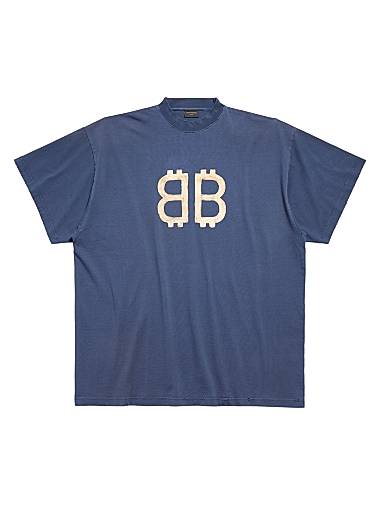 Balenciaga Crypto T-Shirt Oversized Blue