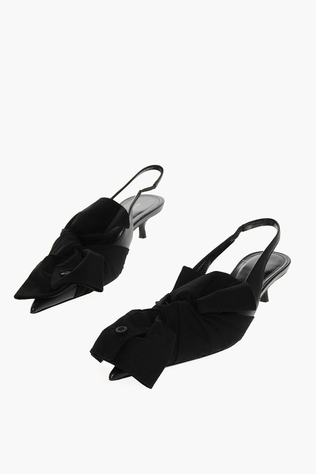 Balenciaga Fabric CHEMISE Slingbacks with Front Bow 4cm