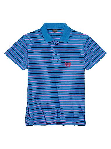 Balenciaga Laurel Classic Fitted Polo Shirt Blue Pink