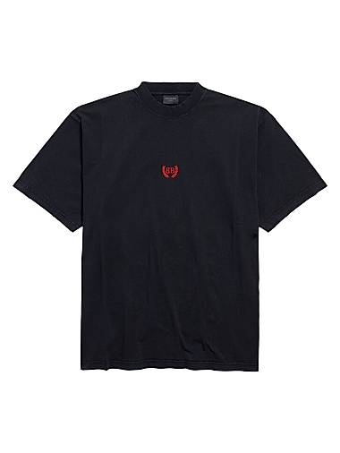 Balenciaga Laurel Classic Medium Fit T-Shirt Faded Black