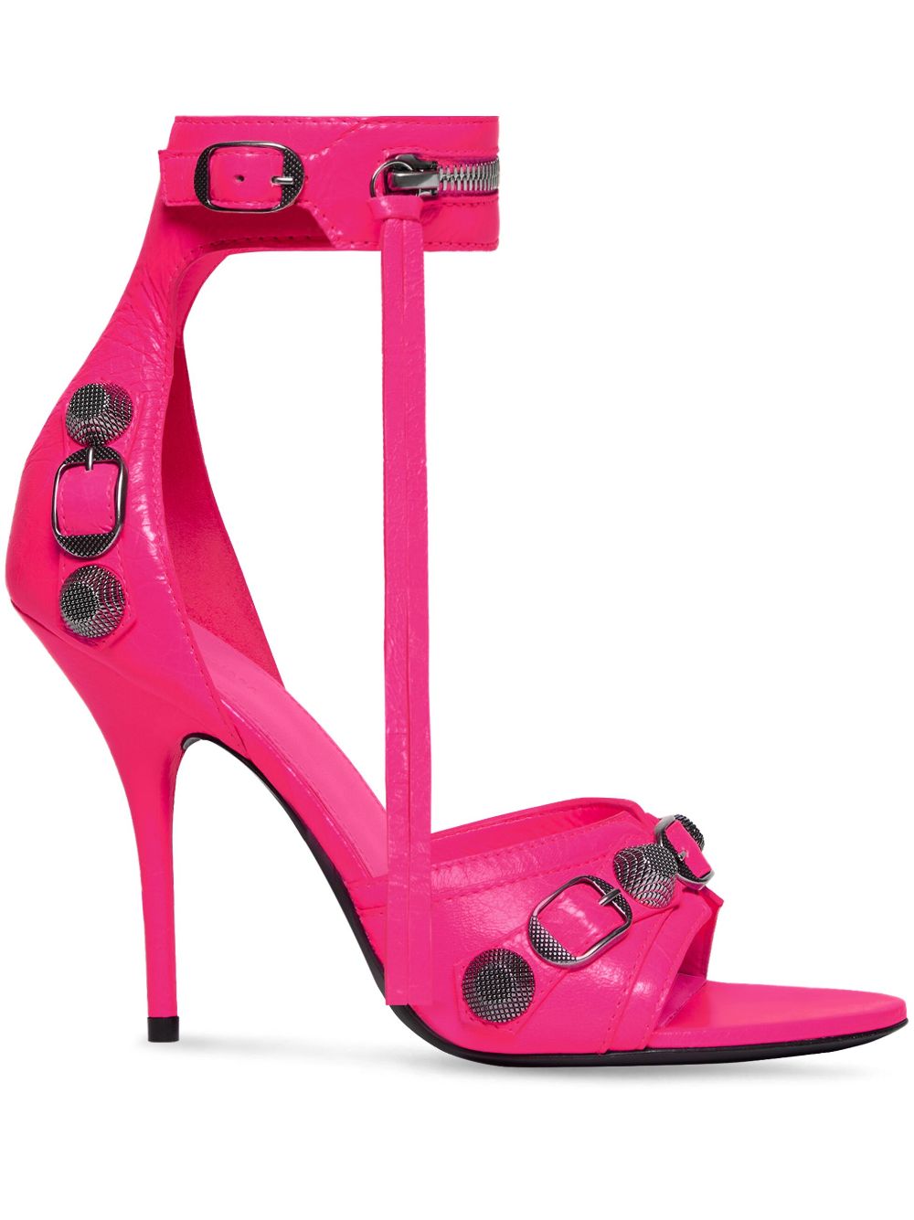 Balenciaga Le Cagole Leather Heel Sandals